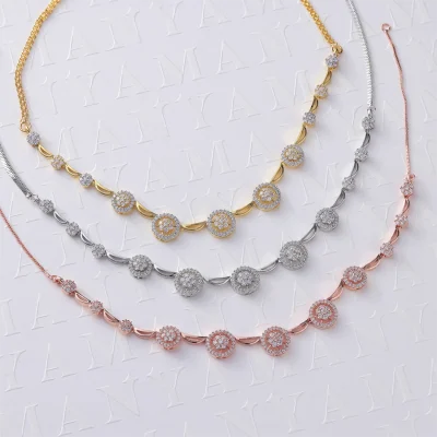 GROUP OF DIAMOND FLOWERS PARTY WEAR