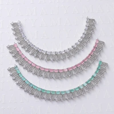 TUBBED SPECIFIED DIAMOND HANGGINGS NECKLACE