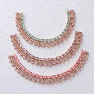 TUBBED SPECIFIED DIAMOND HANGGINGS NECKLACE