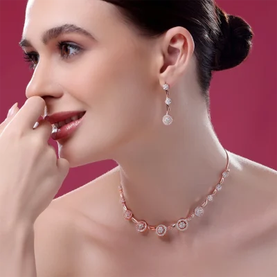 GROUP OF DIAMOND FLOWERS PARTY WEAR