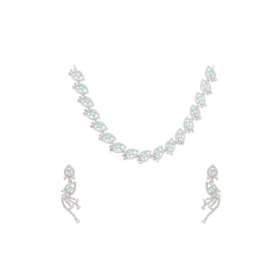 UNIQUE BEEDS WITH STONED DIAMONDS NECKLACE