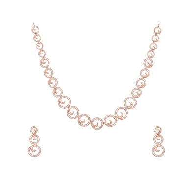 UNIQUE CIRCULERED DIAMOND NECKLACE