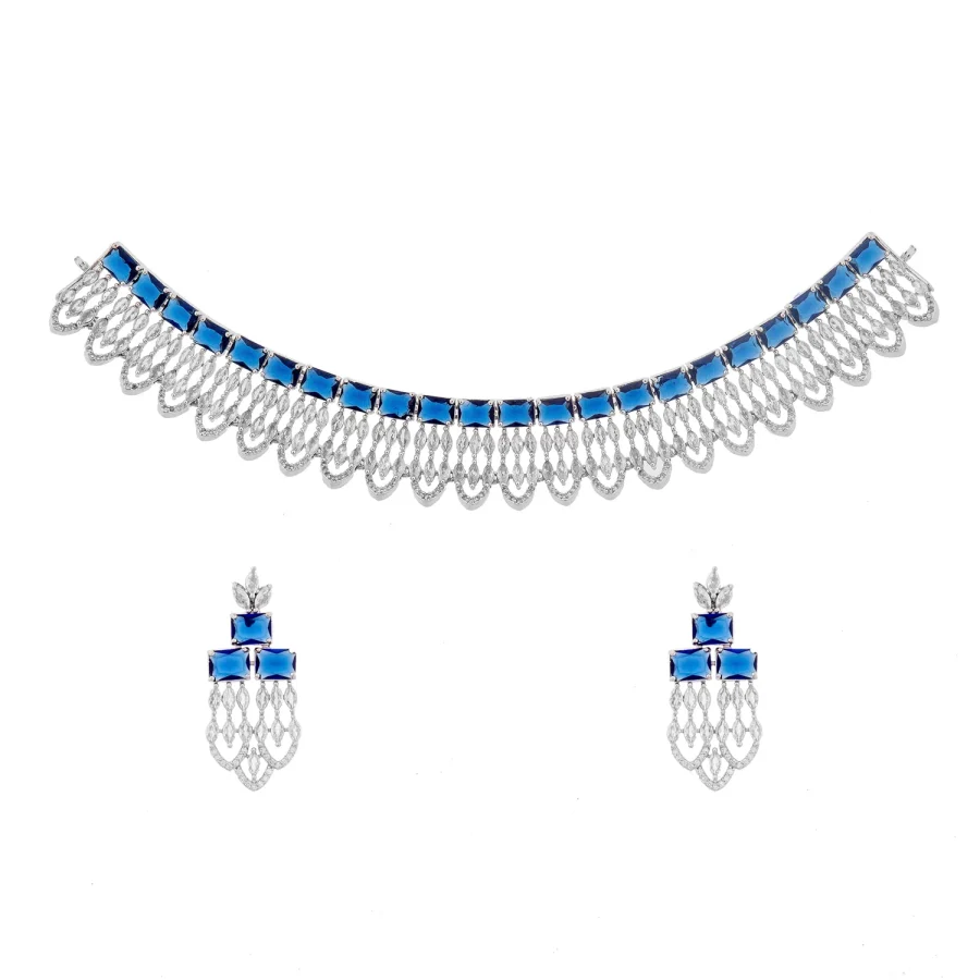 RED GEM HANGED DIAMONDS NECK PIECE