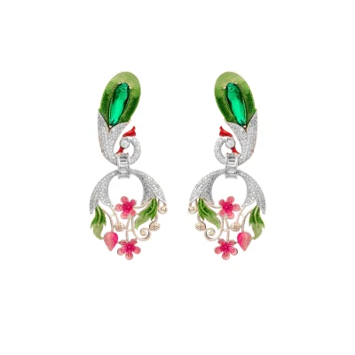 MINI PEACOCK EARINGS