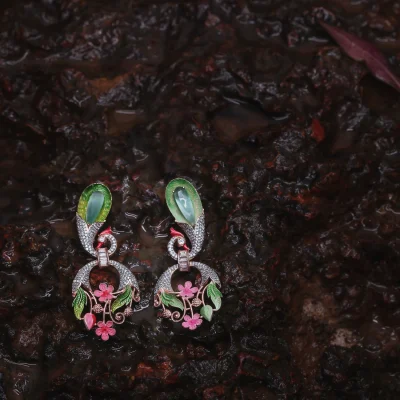 MINI PEACOCK EARINGS