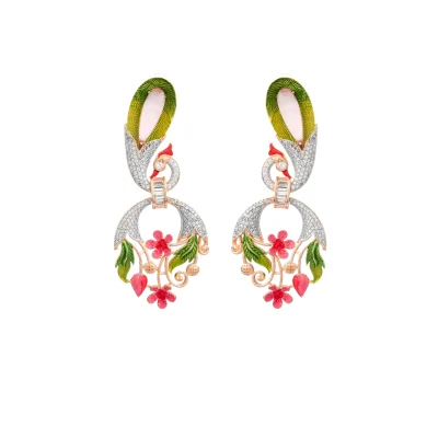 MINI PEACOCK EARINGS