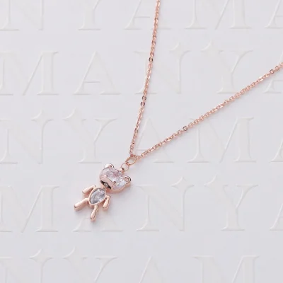 CUTE TEDDY DIAMOND PENDENT