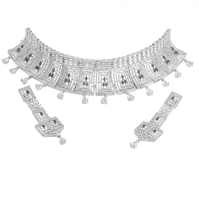 ICEFALL CHOKER SET WITH EARRINGS