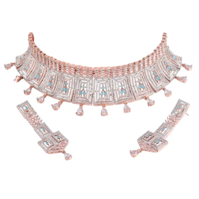 ICEFALL CHOKER SET WITH EARRINGS