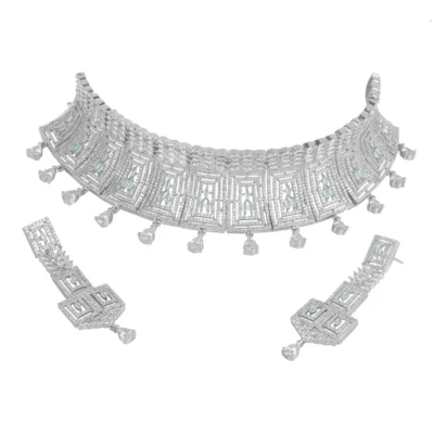 ICEFALL CHOKER SET WITH EARRINGS