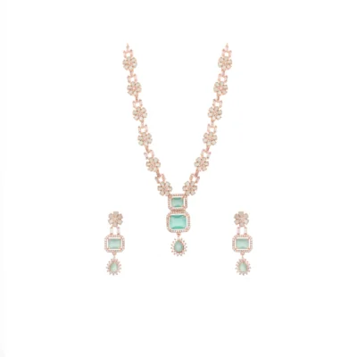 EMERALD BLOOM DIAMOND NECKLACE