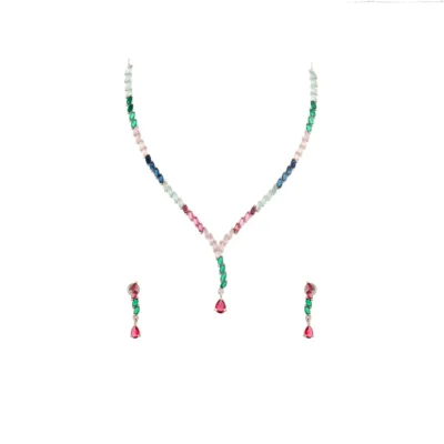 SILVER ENCHANTED DROP NECKLACE SET