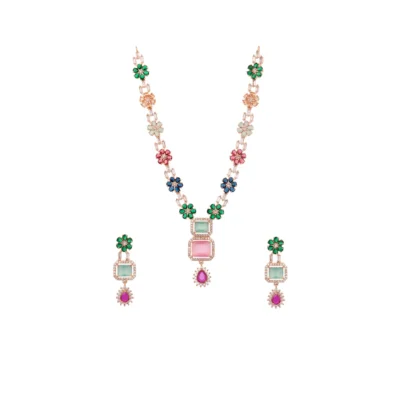 EMERALD BLOOM DIAMOND NECKLACE