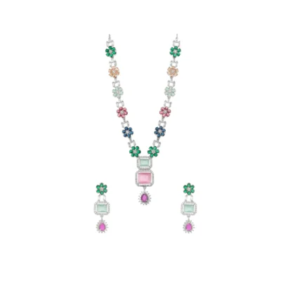 EMERALD BLOOM DIAMOND NECKLACE